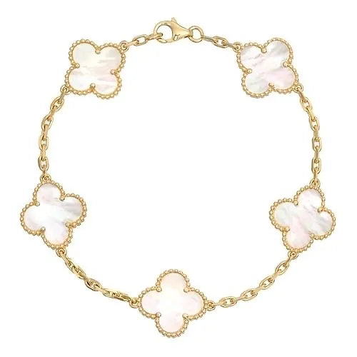 Pulseira trevos madrepérola