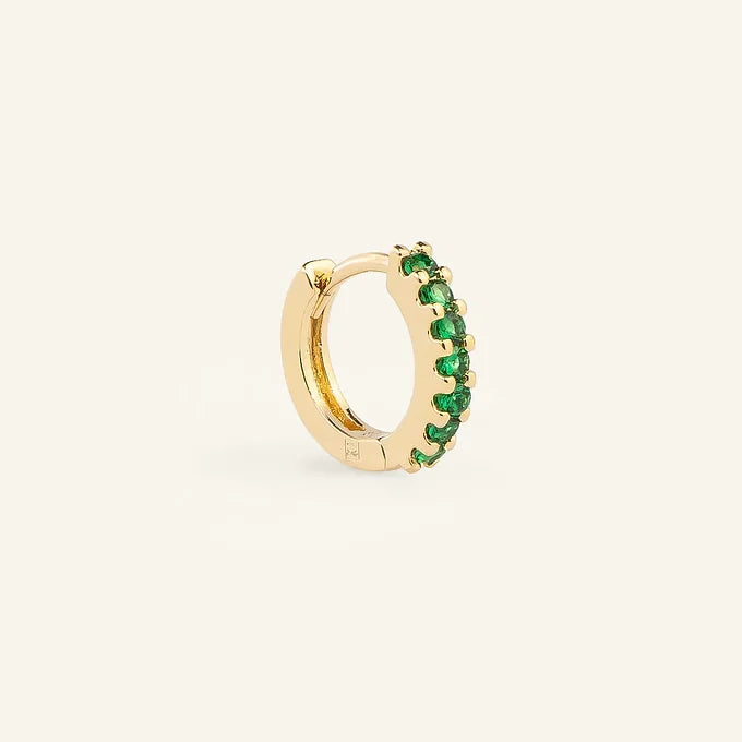 Argolinha zircónias verdes