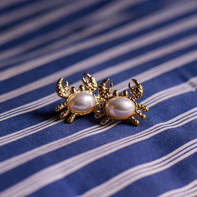 Brincos Caranguejo c/ pérola