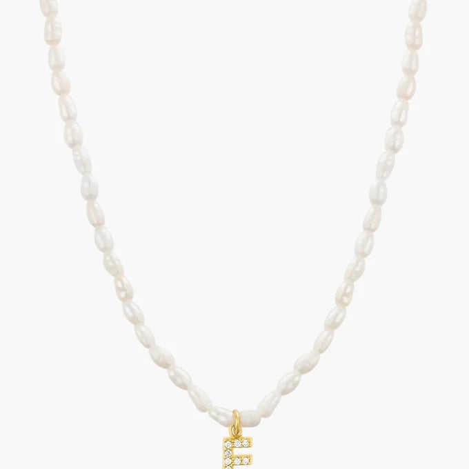 Pearl & Letter Necklace