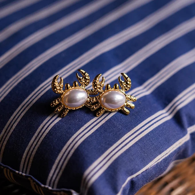 Brincos Caranguejo c/ pérola