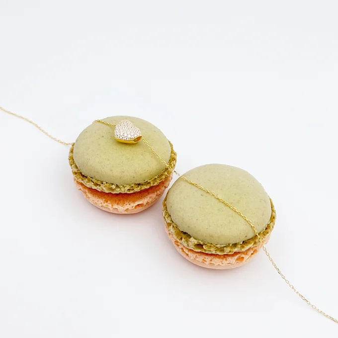 Colar coração zircónias