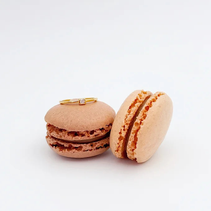 Anel zircónia quadrada