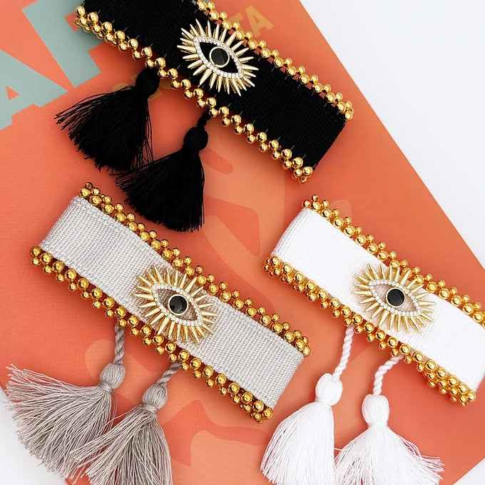 Pulseira tecido c/ olho