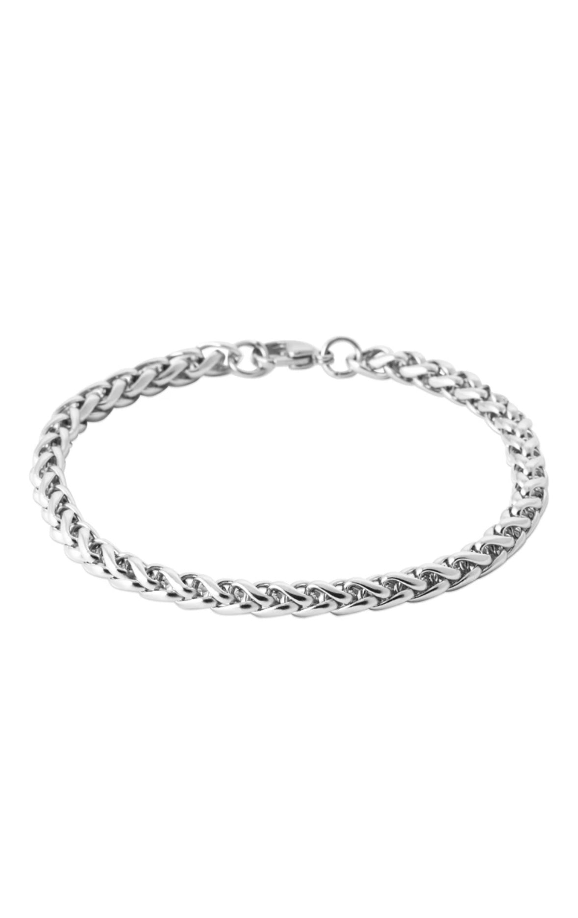 Pulseira elos malha redonda