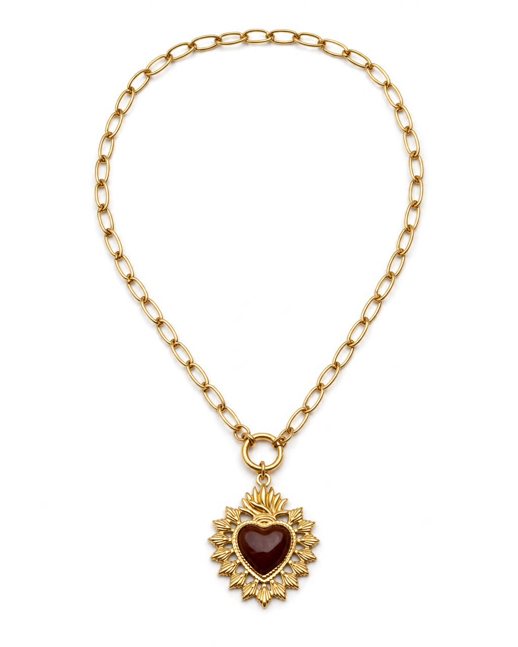 Brown heart necklace