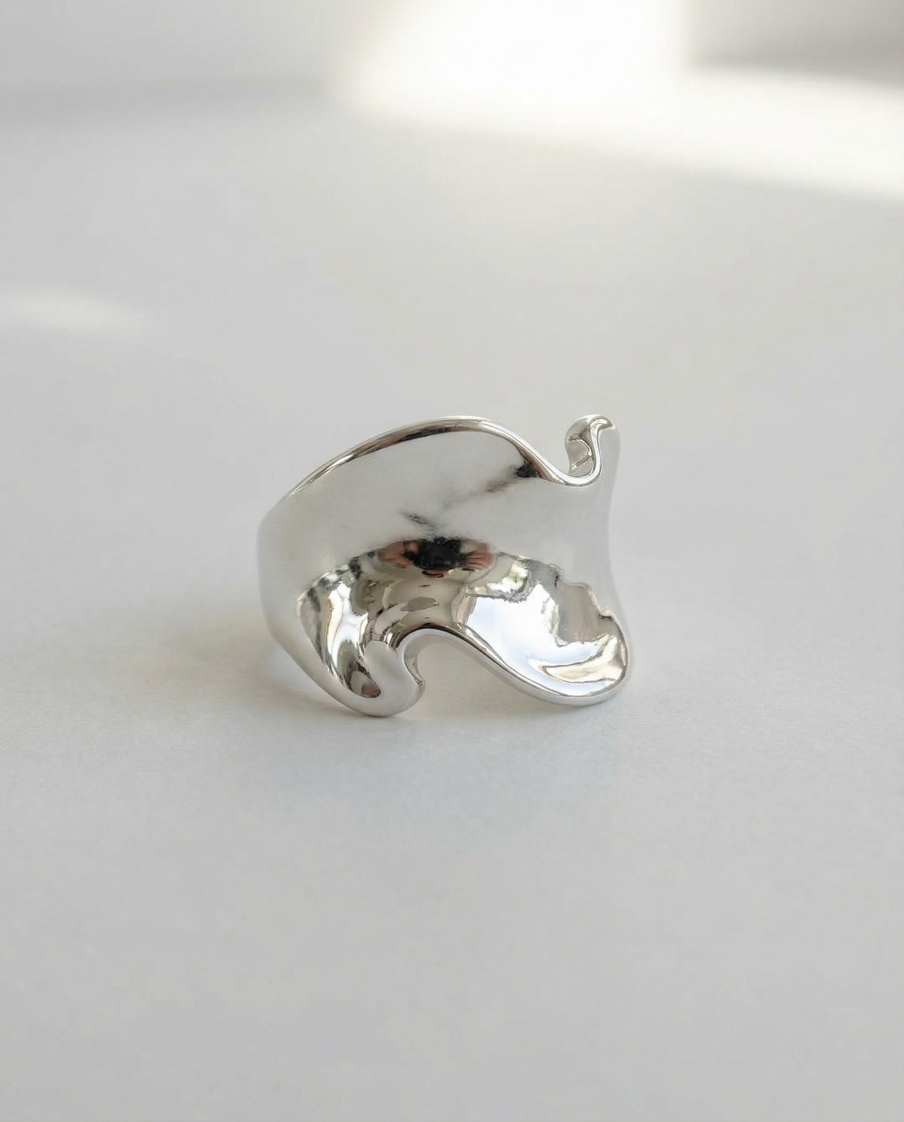 Anel largo saliências