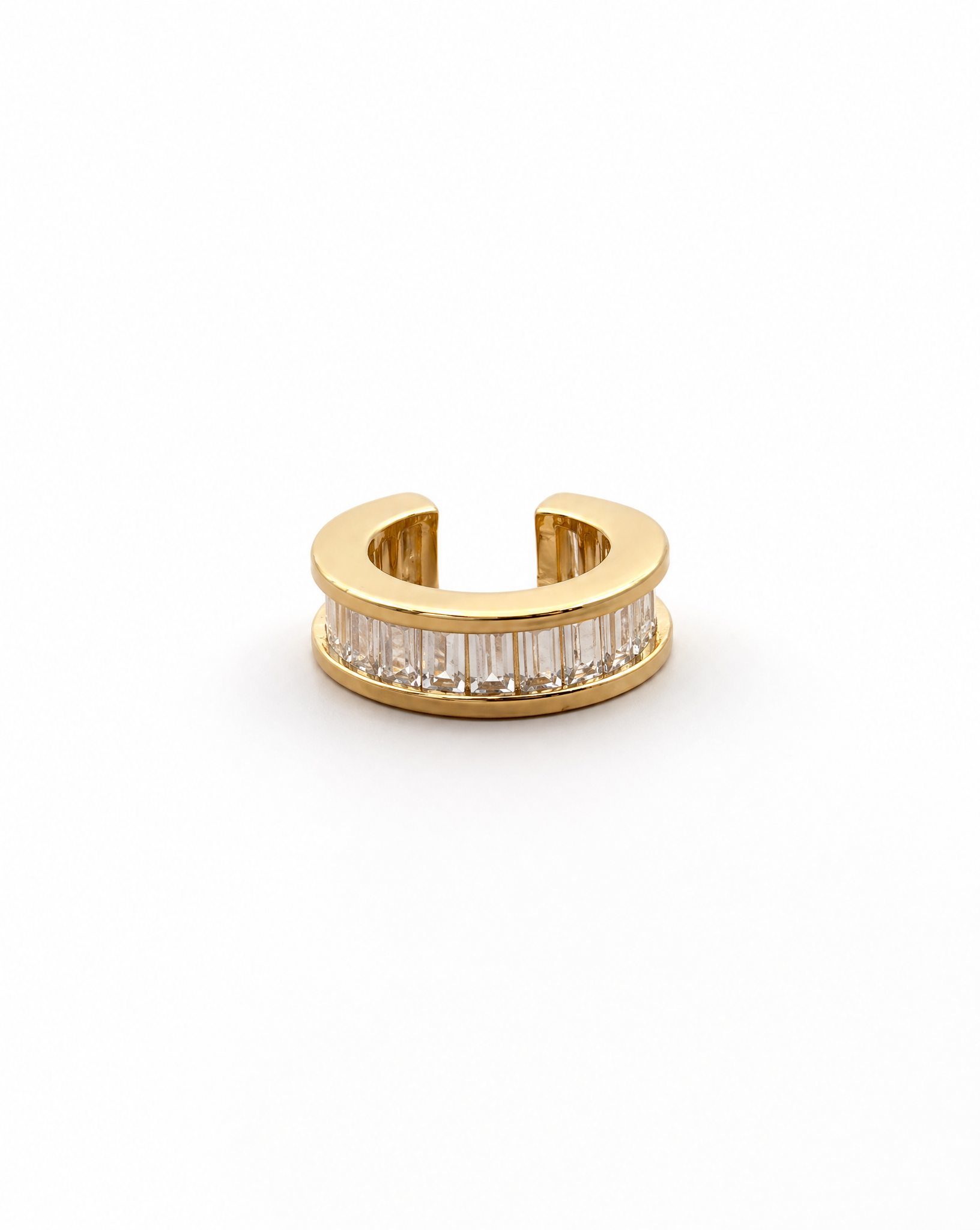 Earcuff zircónias retangulares
