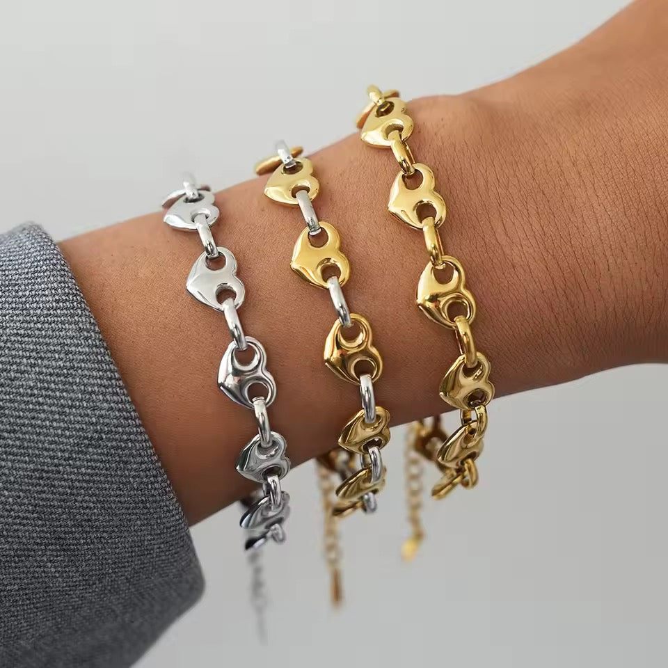 Pulseira corações