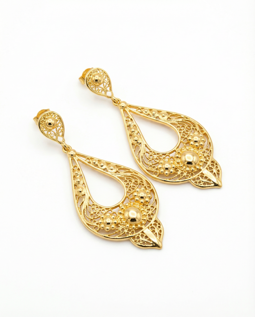 Brincos gota filigrana