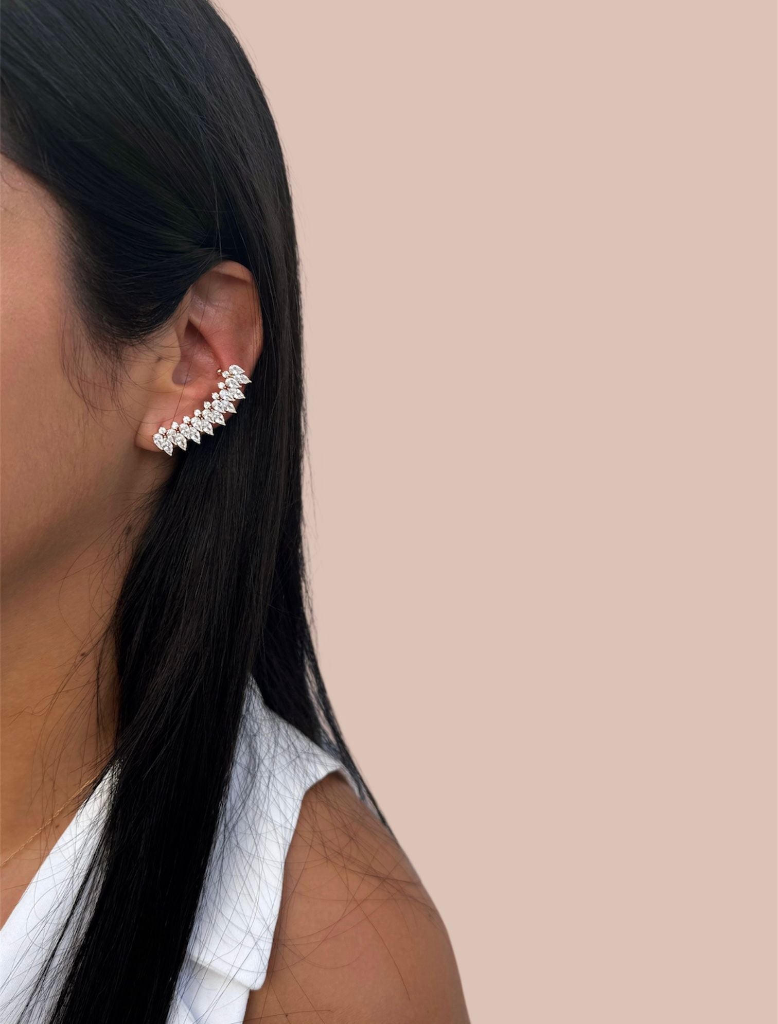 Brinco Earcuff Zircónias