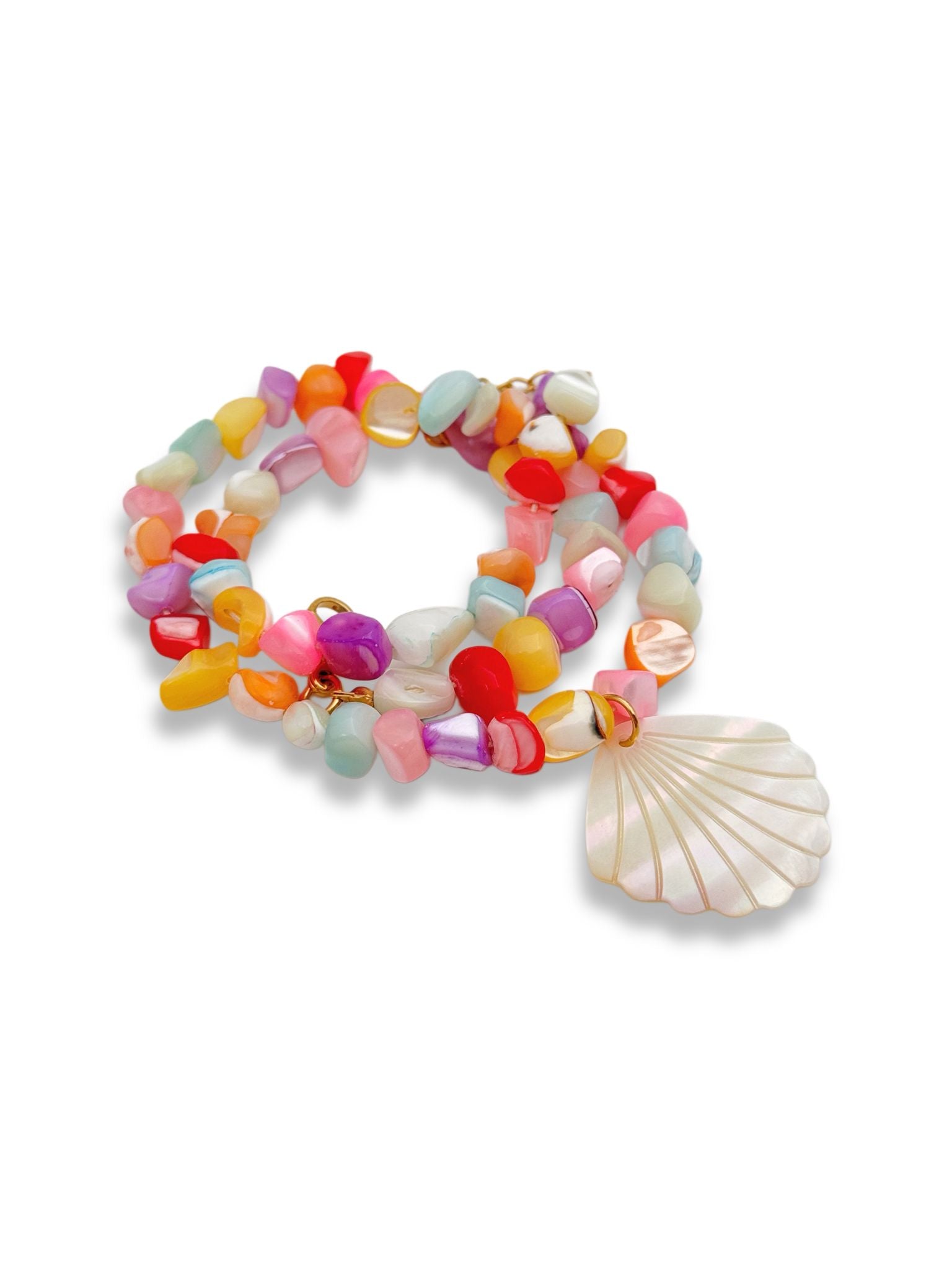 Colar colorido concha