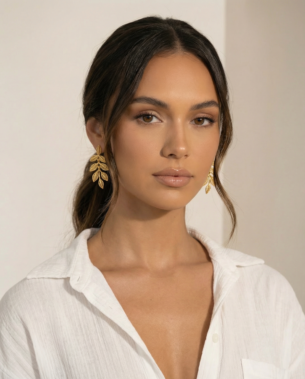 Brincos folhinhas filigrana