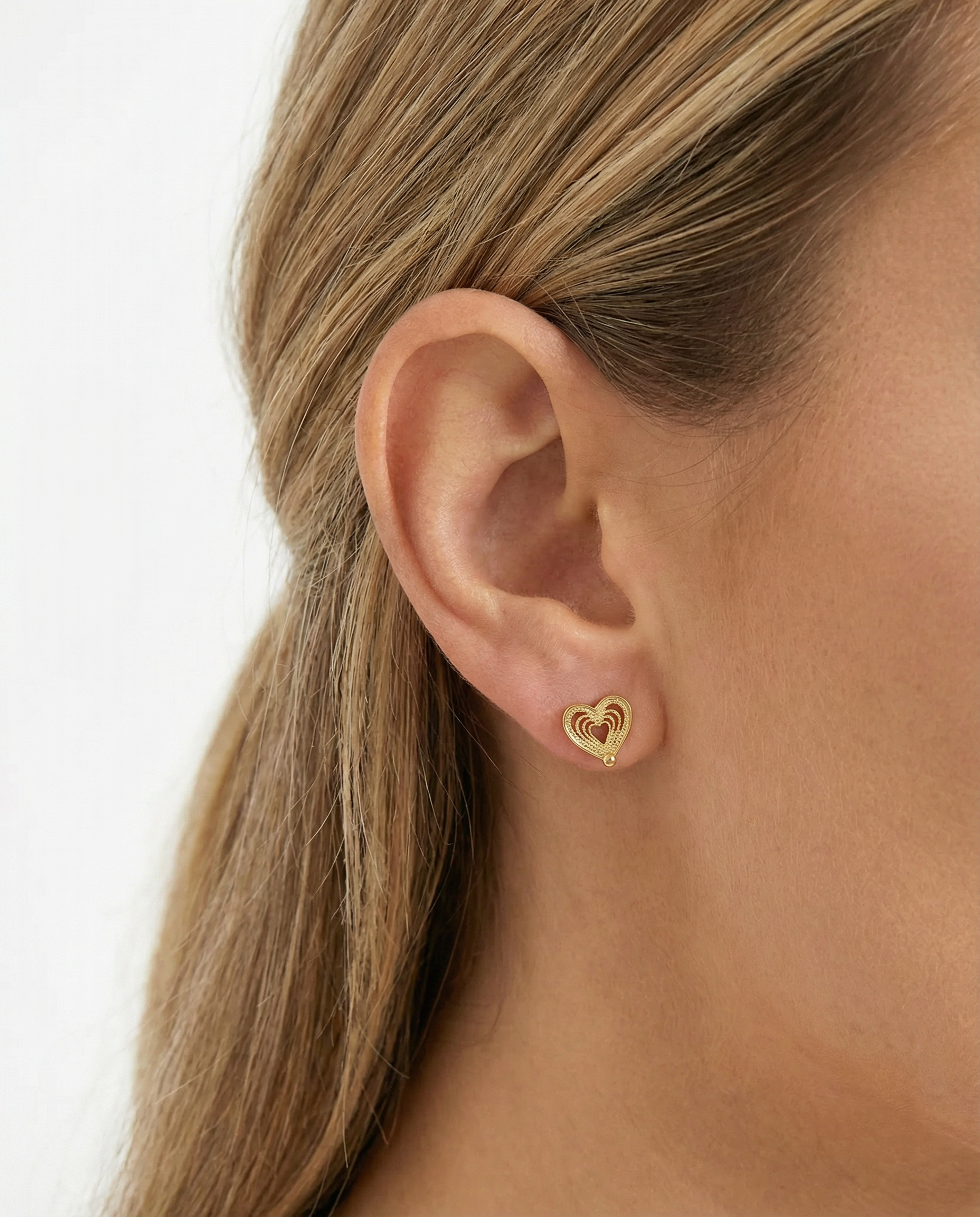 Brincos coração filigrana I