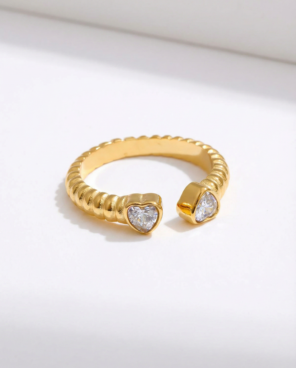 Double heart ring
