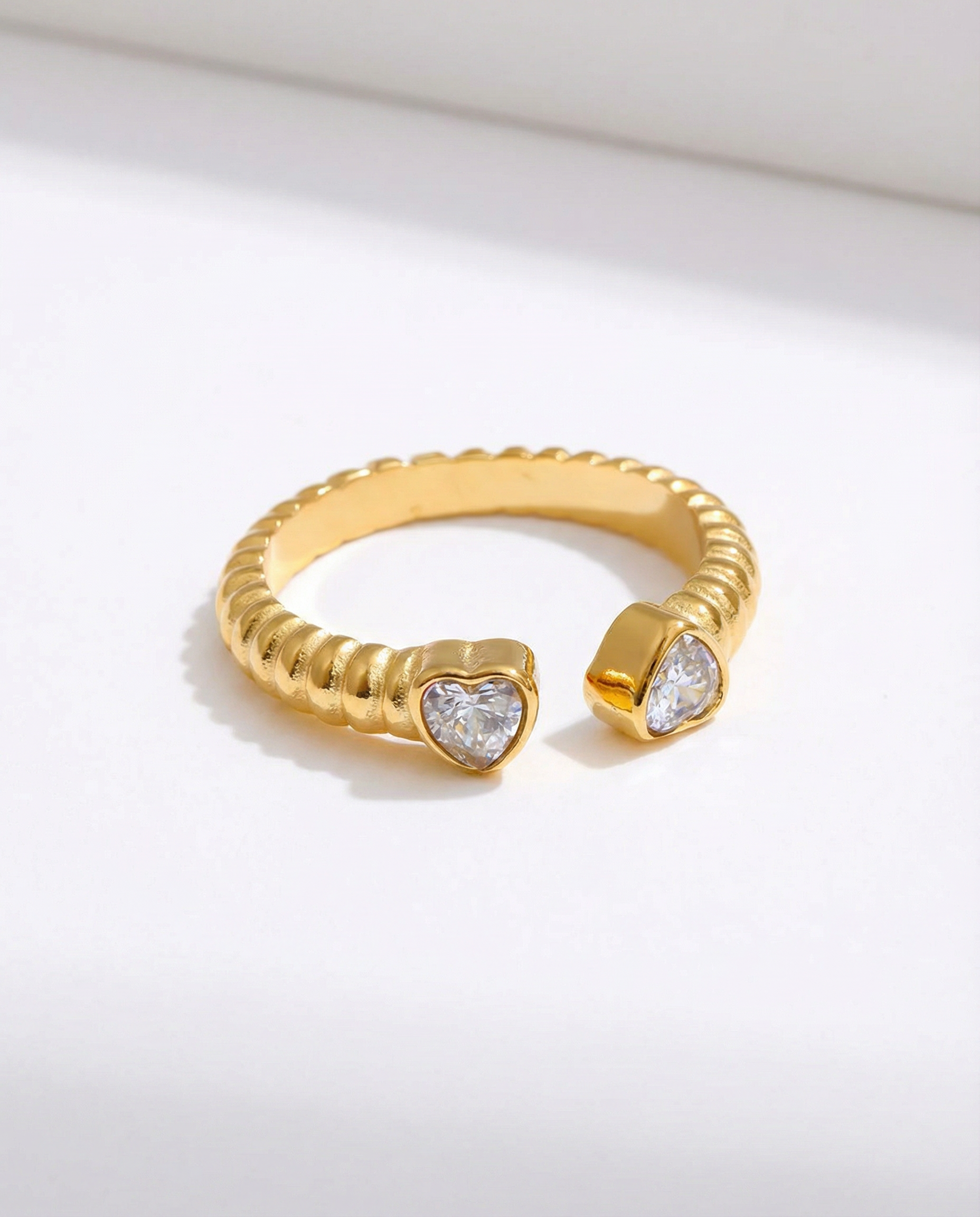 Double heart ring