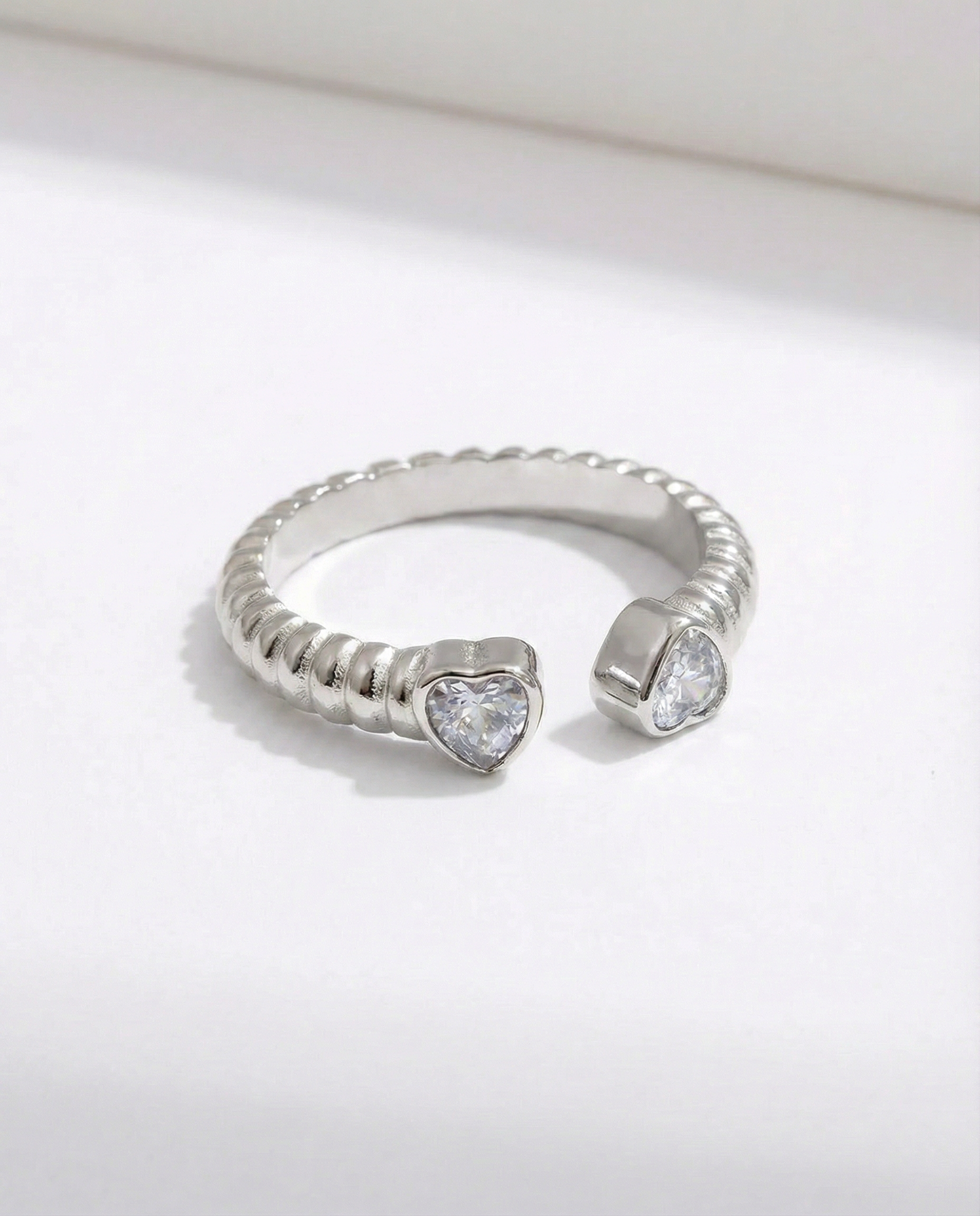 Double heart ring