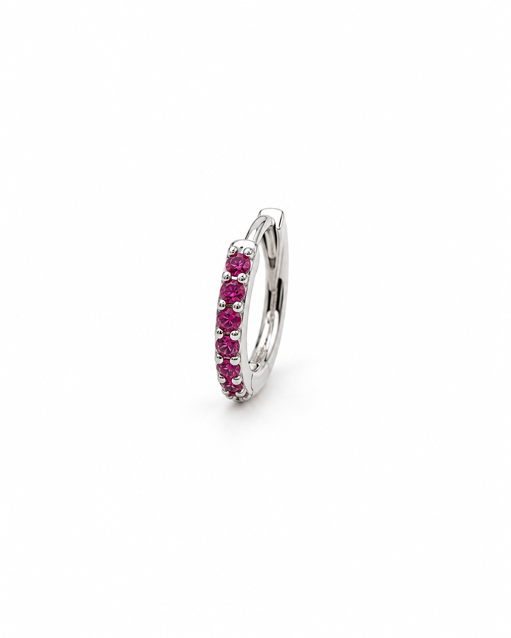 Argolinha c/ zircónias rosa
