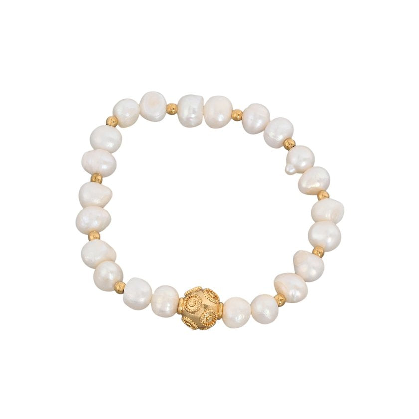 Pulseira pérolas e Conta de Viana