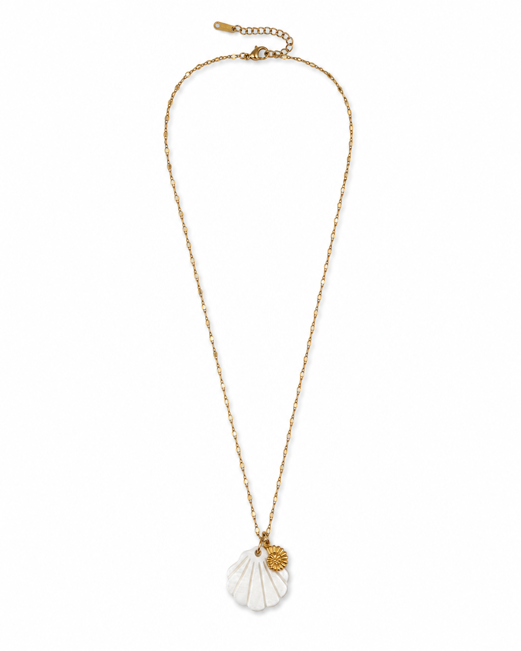 Colar concha e amazonite