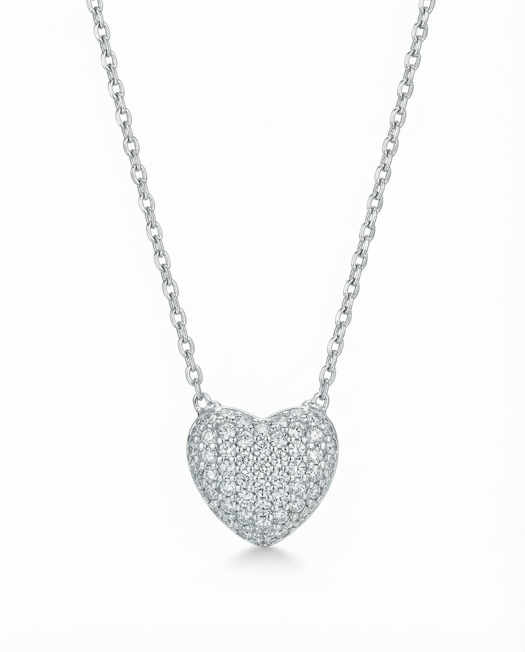 Colar Coração zircónias
