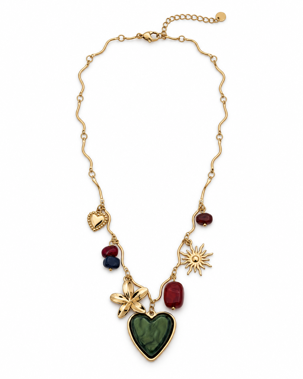 Colar Green Heart