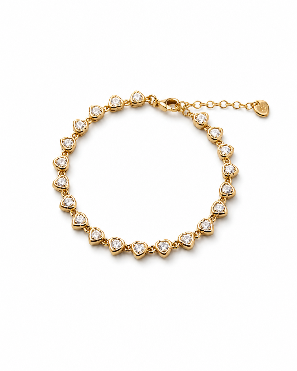 Pulseira corações zircónia