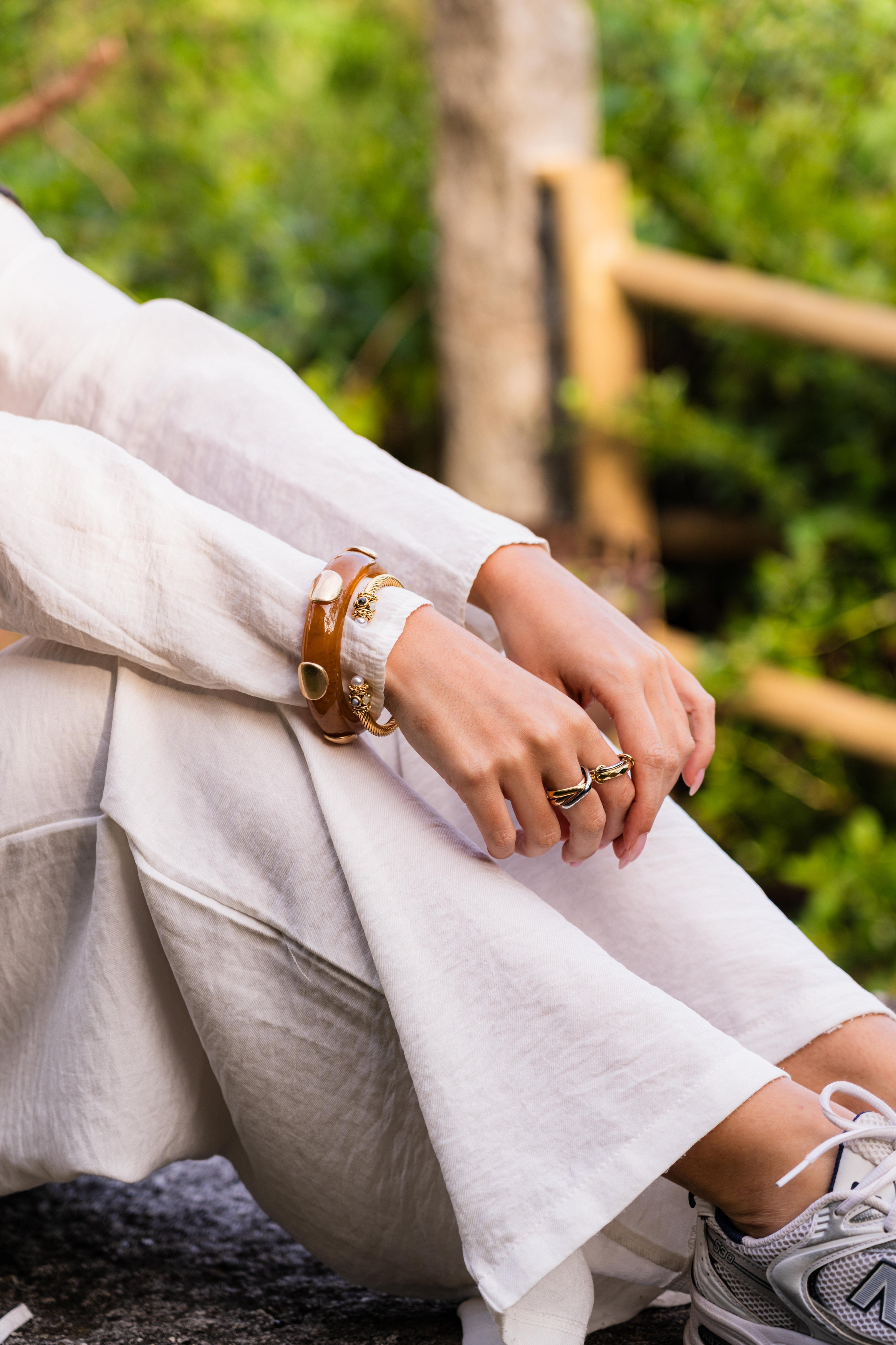 Brown Bracelet w/ Gold