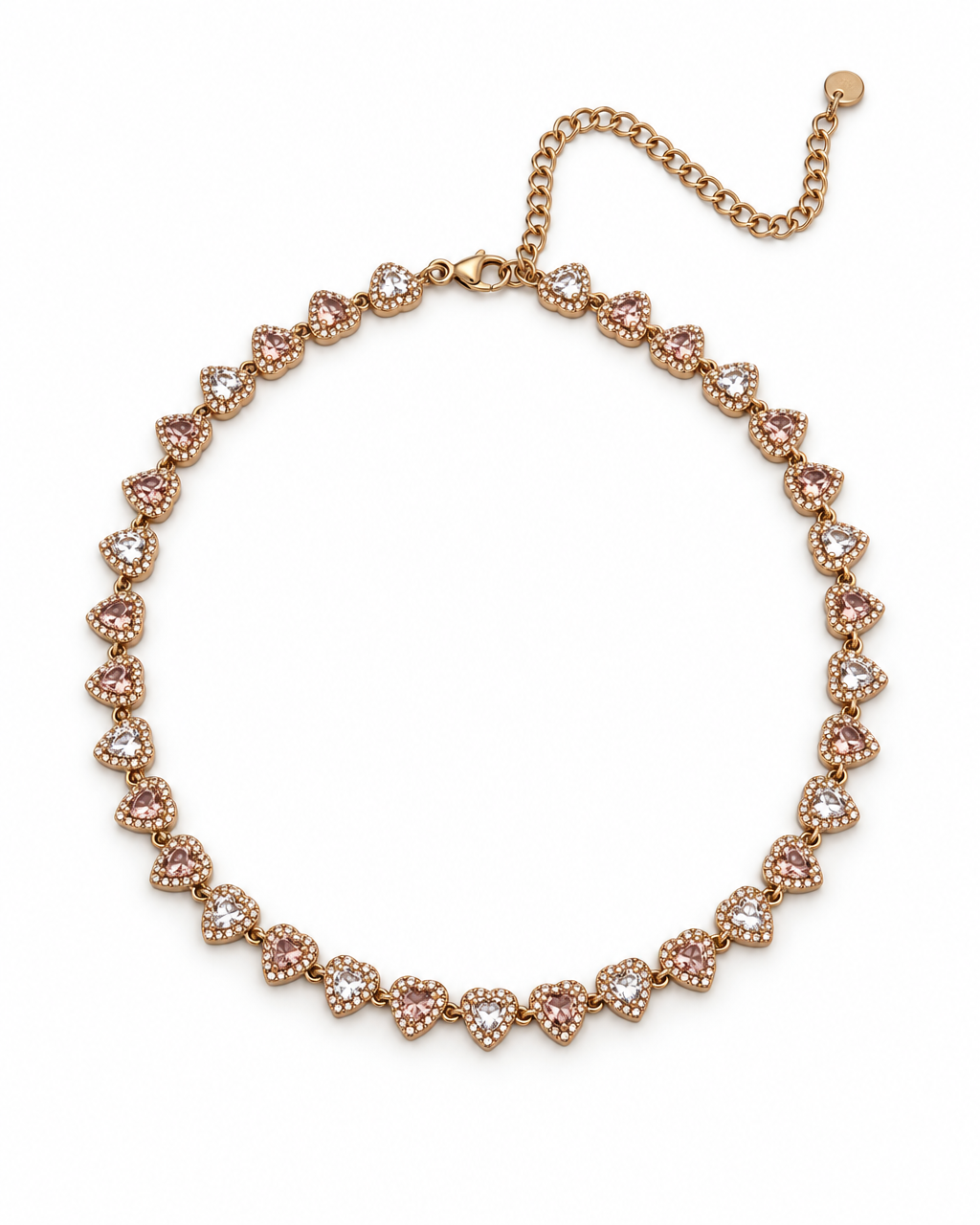 Choker corações zircónia