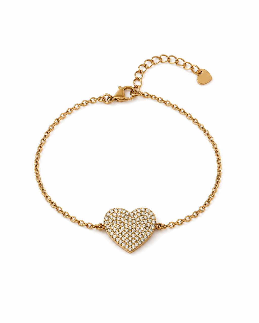 Pulseira coração zircónias