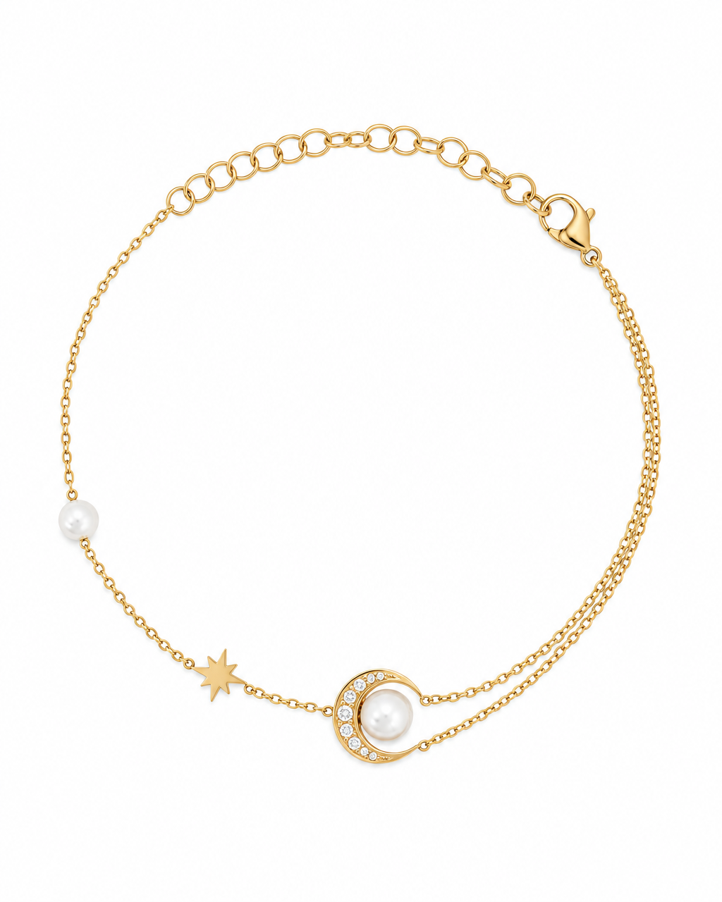 Pulseira Lua c/ pérola