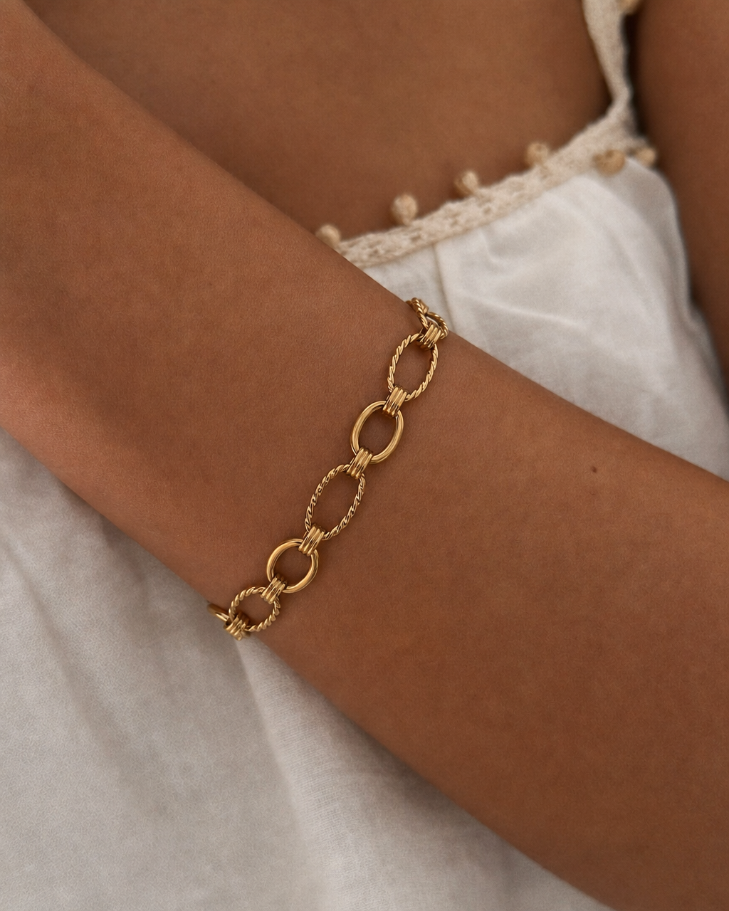 Pulseira elos ovais