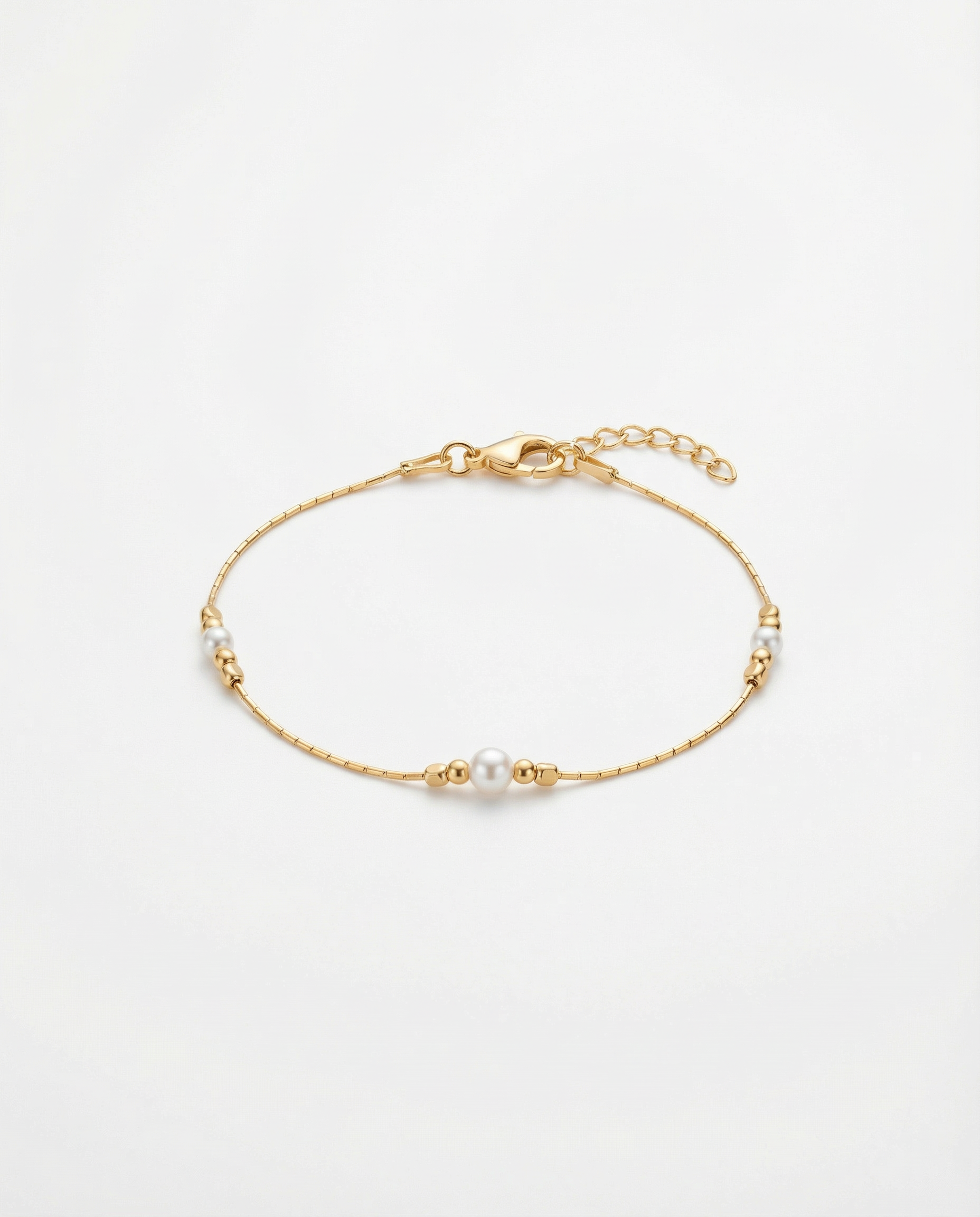 Pulseira fina c/ pérolas