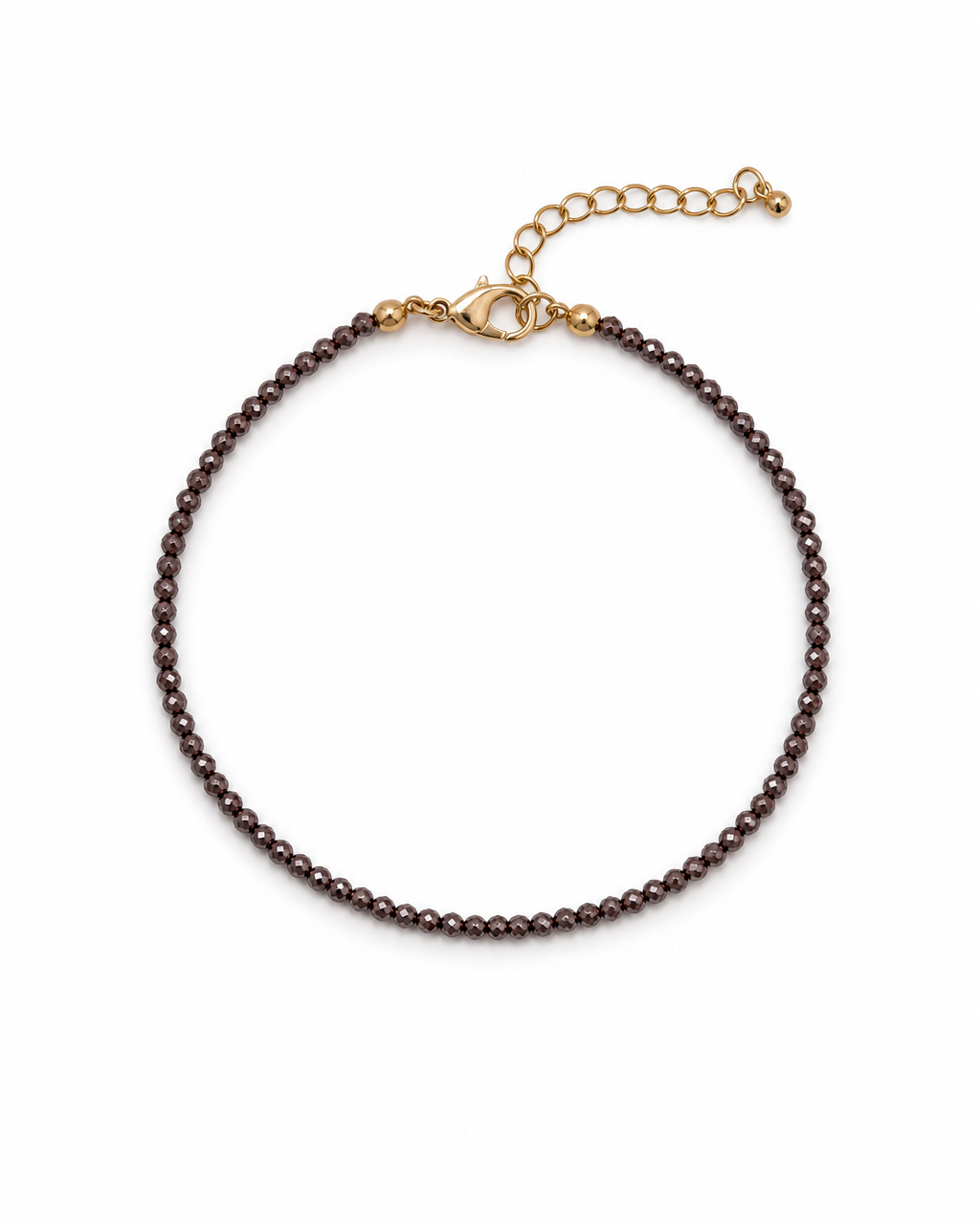 Pulseira missangas castanhas