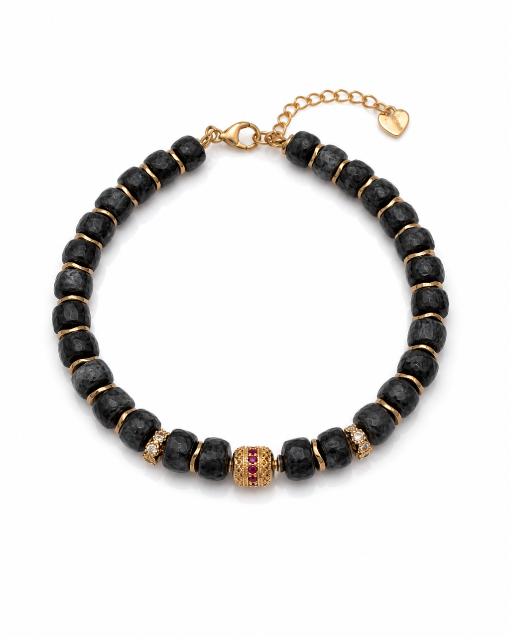 Pulseira pedras cinza