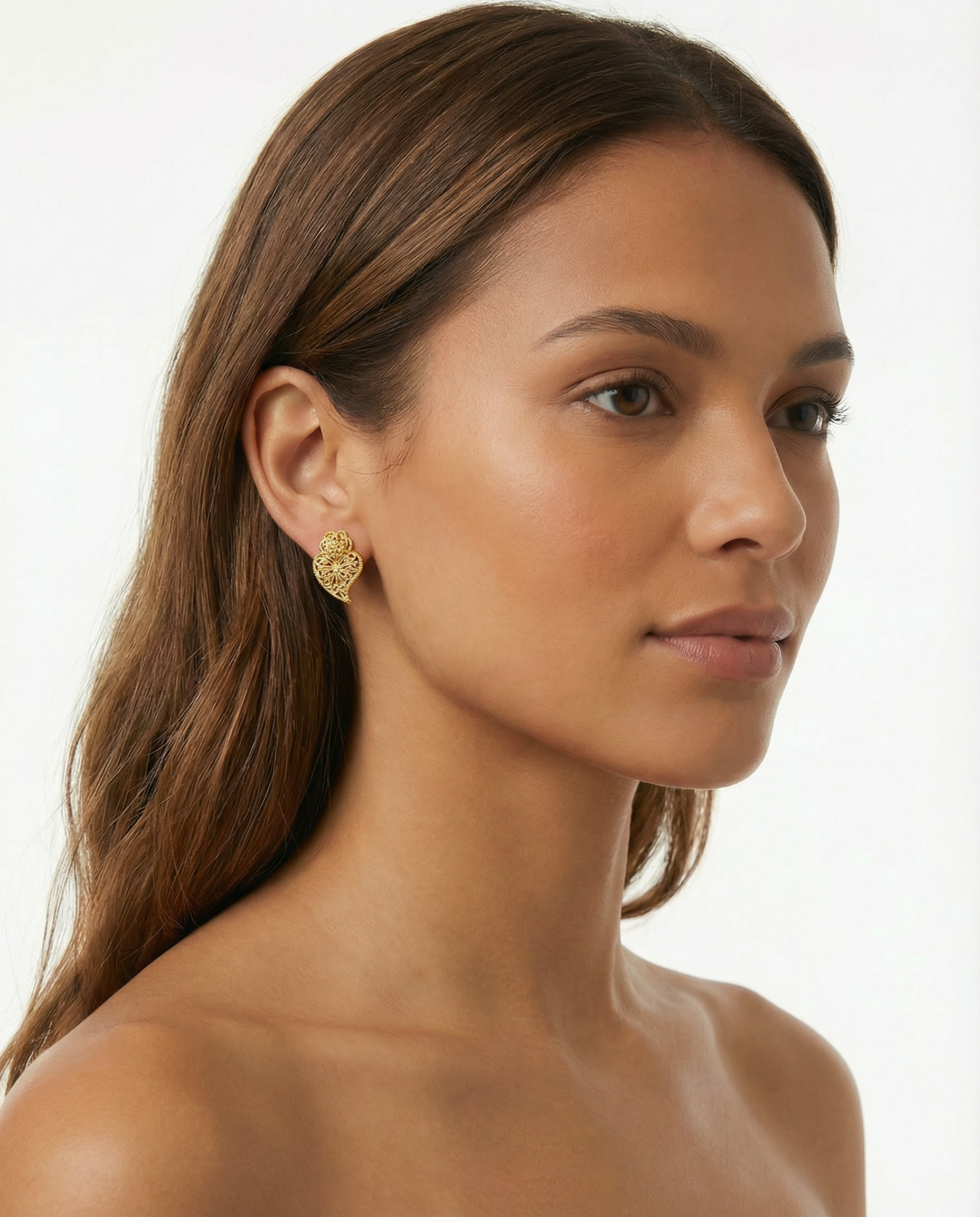 Brincos Coração Minhoto mini